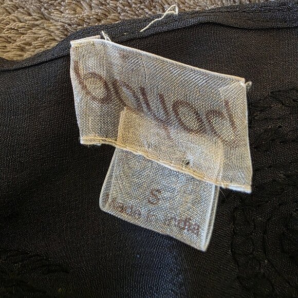 BoYod Black Hand Beaded Peacock Feather Dress S Boho Semi Sheer - Picture 4 of 16